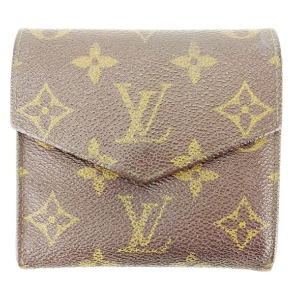 Louis Vuitton W Hook Wallet Monogram Beige Monogram Canvas Authentic USED T10339 - Picture 4 of 8